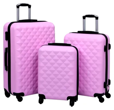 Produktbild von Hartschalen-Trolley-Set 3-teilig in Rosa