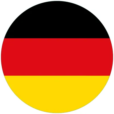 Produktbild von Wallario Premium Glasbild, freischwebende Optik, kräftige Farben, rund 50cm Durchmesser, Motiv Deutsche Flagge