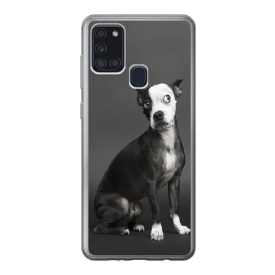 Produktbild von MuchoWow® Handyhülle Schutzhülle Hülle für Samsung Galaxy A21s Hund - Spot - Porträt Silikon Softcase Handy Hülle