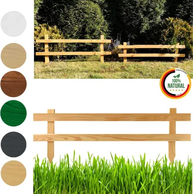 Produktbild von Floranica Gartenzaun 1 stk. 30 cm x 100 cm Natur Steckzaun Zierzaun Friesenzaun zum Stecken Vorgartenzaun