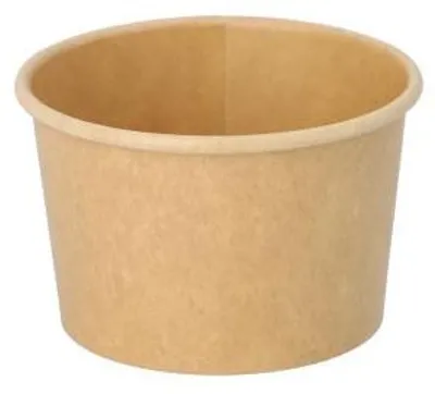 Produktbild von 500 Papstar Eisbecher, Pappe rund 125 ml Ø 7,5 cm, 4,8 cm braun 37491