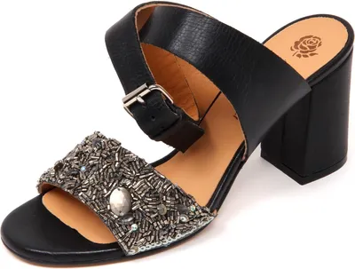 Produktbild von D0690 Damen Sandale MALIPARMI CONFUSED SEQUIN Perlenschuhe schwarz Schuh Frau