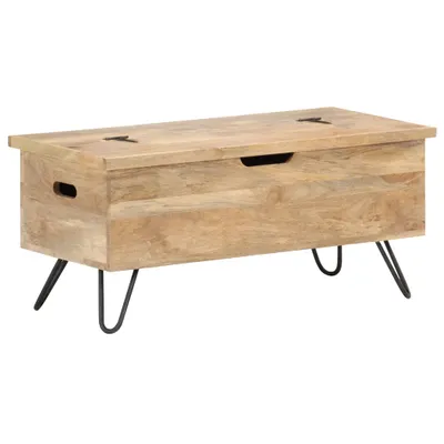 Image de vidaXL Coffre 90x40x45 cm en bois massif de manguier
