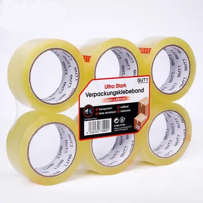 Obrázok produktu pre Baliaca páska Baliaca páska Lepiaca páska Transparentná, baliaca páska 48 mm x 66 m, 6 roliek