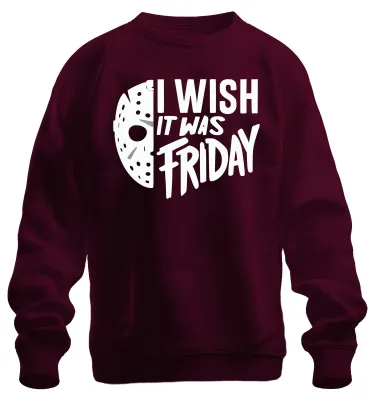 Obrázek produktu pro Freitag13 Grusel Halloween Uni mikina s kapucí, vínová, M