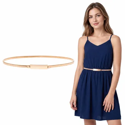 Produktbild von WIEEWSD Gürtel Gold Damen,Verstellbar Elastischer Metall Kettengürtel