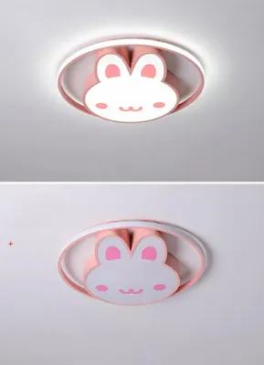 Obrázok produktu pre LED stropné svietidlo 50 cm ružový zajačik – stmievateľné s diaľkovým ovládaním