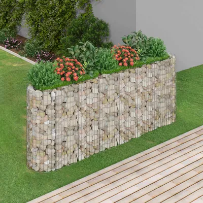 Produktbild von The Living Store Gabionen-Hochbeet Verzinktes Eisen 260x50x100 cm