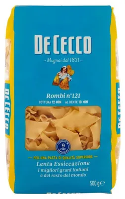Produktbild von 24x Pasta De Cecco 100% Italienisch Rombi N°121 Nudeln 500g + Italian Gourmet Polpa 400g