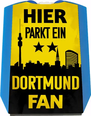 Produktbild von Hier parkt ein Dortmund Fan Parkscheibe in Vereinsfarben
