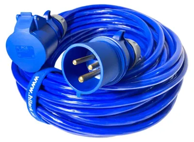 Produktbild von CEE-Verlängerungskabel PUR H07BQ-F 3×2,5 20m BLAU