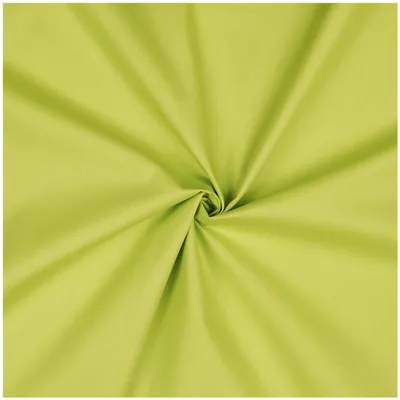 Baumwoll-Popeline 6004 Gelbgrün – Uni Baumwollstoff Meterware mit Oeko-Tex Zertifikat.