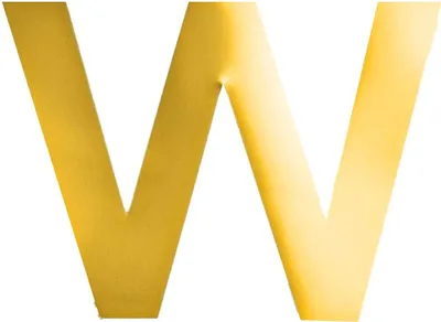 Produktbild von Oblique Unique Bügelbild Buchstabe W Bügelfolie für DIY Gestaltung Beschriftung von Kleidungsstücken uvm. - gold