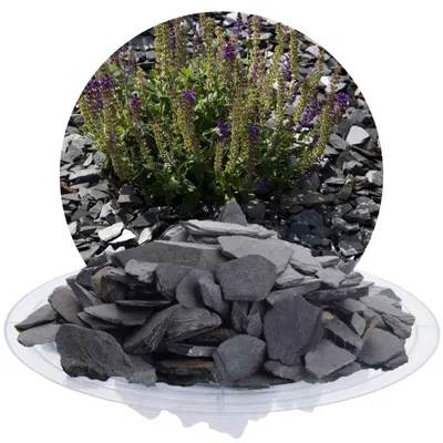Produktbild von Schicker Mineral-Schiefer Ziersplitt schwarz 25 kg-20-40mm