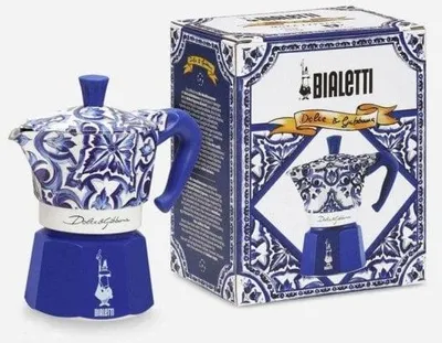 Zdjęcie produktu dla Bialetti 0005345, Elektryczny dzbanek do moki, 0,13 l, Niebieski, Biały, Aluminium, 3 kub., 505,4 g