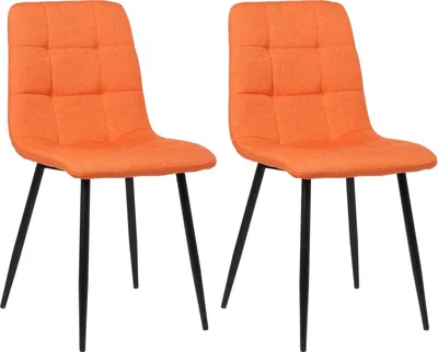 Produktbild von 2er Set Esszimmerstuhl HLO-CP26 Stoff  orange