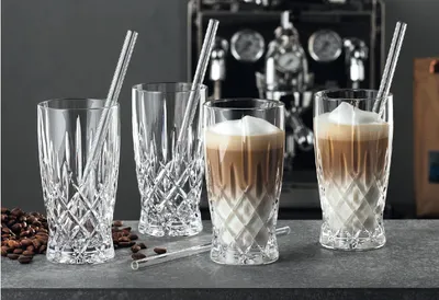 Obrázek produktu pro Nachtmann Latte Macchiato Set/4 + 4 Glastrinkhalme 7604/8tlg. Noblesse 104671