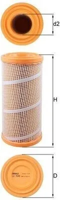 Produktbild von Luftfilter MAHLE LX 7045 Filtereinsatz
