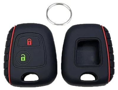 Immagine prodotto di Custodia in silicone per chiavi auto con 2 tasti, compatibile con Peugeot e Citroën