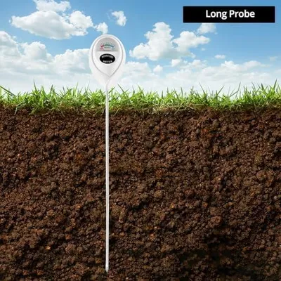 Produktbild von 2-teilig Boden-Feuchtigkeitsmessgerät mit 40CM Lange Sonde für den Tiefen Einsatz - Sofort Ablesbarer Zifferblattanzeige - Keine Batterien Erforderlich