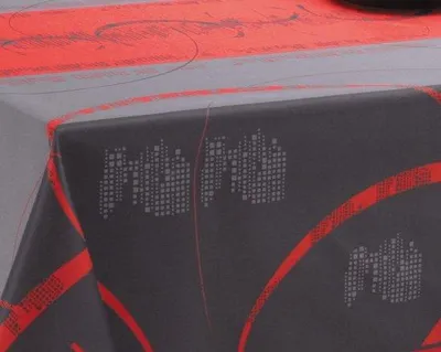Produktbild von Polyester-Tischdecke, rote, rechteckige 150 x 300 cm.