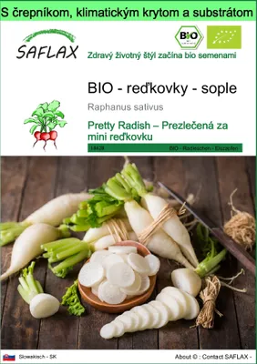 Obrázok produktu pre SAFLAX Garden to go - BIO - reďkovky - sople - Raphanus sativus - 100 Semená - S črepníkom, klimatickým vekom a pestovateľským substrátom