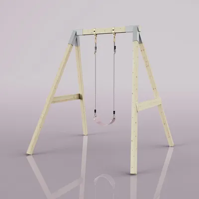 Produktbild von OutdoorToys Schaukel Giraffe aus Holz in Rosa Altrosa