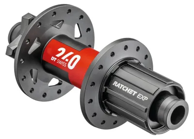 Image de Moyeu arrière DT Swiss 240 EXP MTB Disc Brake 150/12 TA, 32 L., IS 6 -bolt, Shim.Light, noir