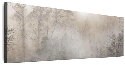 Produktbild von LUMASOUL Wandbilder Wohnzimmer Leinwandbild Wald 20 120x40 cm1-teiliges Bild für Schlafzimmer Flur Büro und Küche modernes Foto-Motiv
