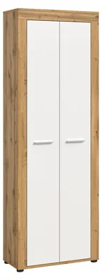Image de Jam meuble à chaussures 2 portes blanc, chêneReproduction.