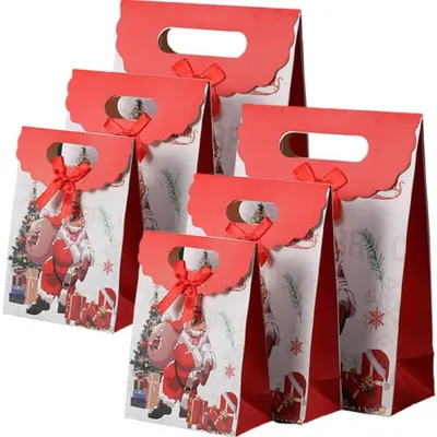 Zdjęcie produktu dla Zestaw 6 świątecznych torebek prezentowych