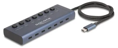 Produktbild von DeLOCK 63410, USB 3.2 Gen 1 (3.1 Gen 1) Type-C, USB 3.2 Gen 1 (3.1 Gen 1) Type-C, 5000 Mbit/s, Blau, Metall, 20 W