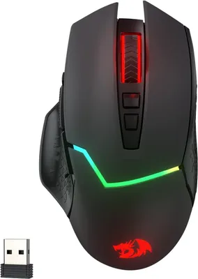 Produktbild von Redragon M690 PRO Kabellose Gaming-Maus, 8000 DPI kabelgebundene/kabellose Gaming-Maus mit Schnellfeuertaste, 8 Makro-Tasten, ergonomisches Design