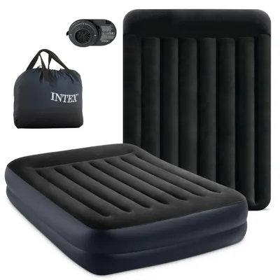 Zdjęcie produktu dla Dwuosobowy Materac Dmuchany 152x203x42 cm łóżko pompka 220V INTEX 64124ND