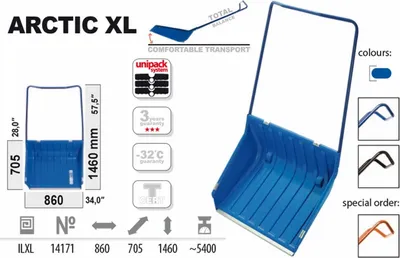 Produktbild von Prosperplast Doppel Schaufel Arctic Xl Blau 86Cm