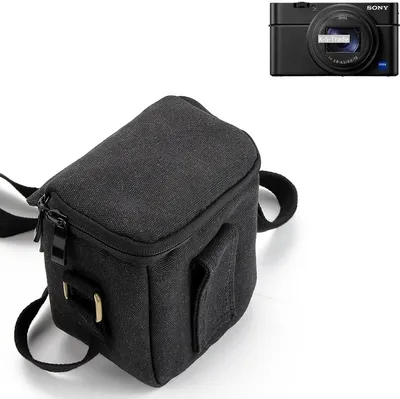 Produktbild von K-S-Trade Umhängetasche kompatibel mit Sony Cyber-shot DSC-RX100 VI Schulter Tasche Tragetasche Kameratasche Fototasche schwarz Schutzhülle