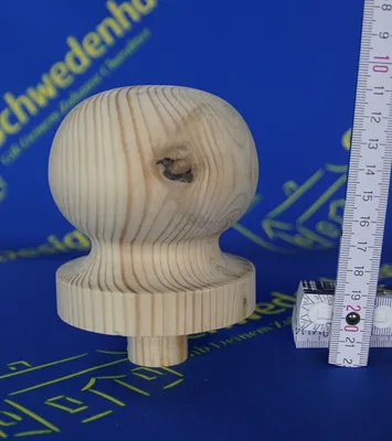 Produktbild von Kugelaufsatz 85mm aus Holz, gedrechselt (143) für Pfosten + Treppen