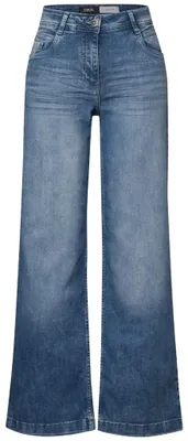 Productafbeelding van Cecil Style, broek, flared model, lichtblauw, lichtblauw, gewassen, maat 27