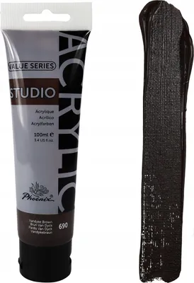 Produktbild von Künstler-Braun-Acrylfarbe Phoenix 690 Vandyke Braun 100ml