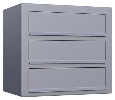 Produktbild von Wandbriefkasten Cube for Three in Grau Metallic