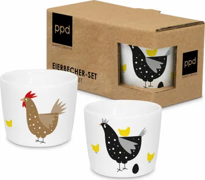Produktbild von PPD Breakfast Club Egg Cup Set, 2-tlg., Eierbecher, Eierhalter, New Bone China, 604802