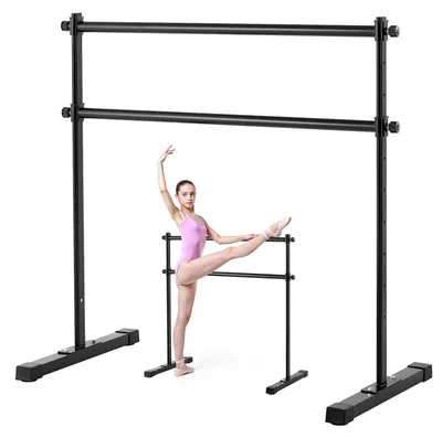 Produktbild von VEVOR Ballettstange Tanzstange freistehende Doppelstange, höhenverstellbare (10-
