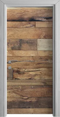 Produktbild von Tür Selbstklebende 90x210 cm Türfolie Türtapete Klebefolie - Dunkle Holz