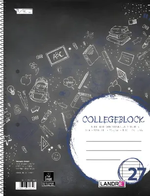 Produktbild von LANDRÉ Collegeblock "college" DIN A4 liniert 80 Blatt