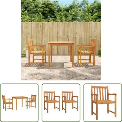 Produktbild von The Living Store 3-tlg. Garten-Essgruppe Massivholz Akazie