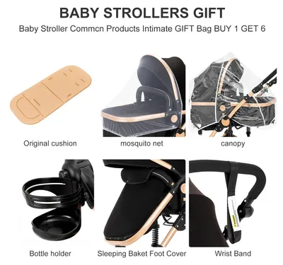 Image de Poussette multifonctionnelle 3-en-1 avec siège auto et siège réglable, idéale pour les bébés et les tout-petits