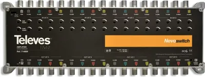 Produktbild von Televes 714809, 17 Eingänge, 17 Ausgänge, 950 - 2400 MHz, 88 - 862 MHz, 27 - 30 dB, IP20