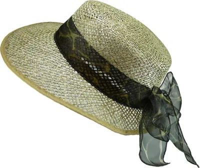 Produktbild von Ovaler Hut aus Seegras mit Chiffonband
