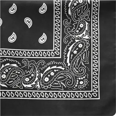 Zdjęcie produktu dla Bandamka Chusta Bandana Chustka Na Głowę Szyję Włosy Apaszka Bandama Czarna