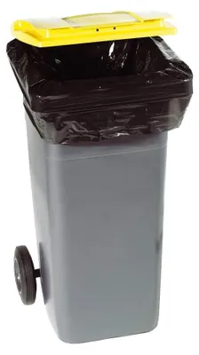 Immagine prodotto di Sacchi per rifiuti da 240 litri, colore nero, confezione da 100 pezzi
